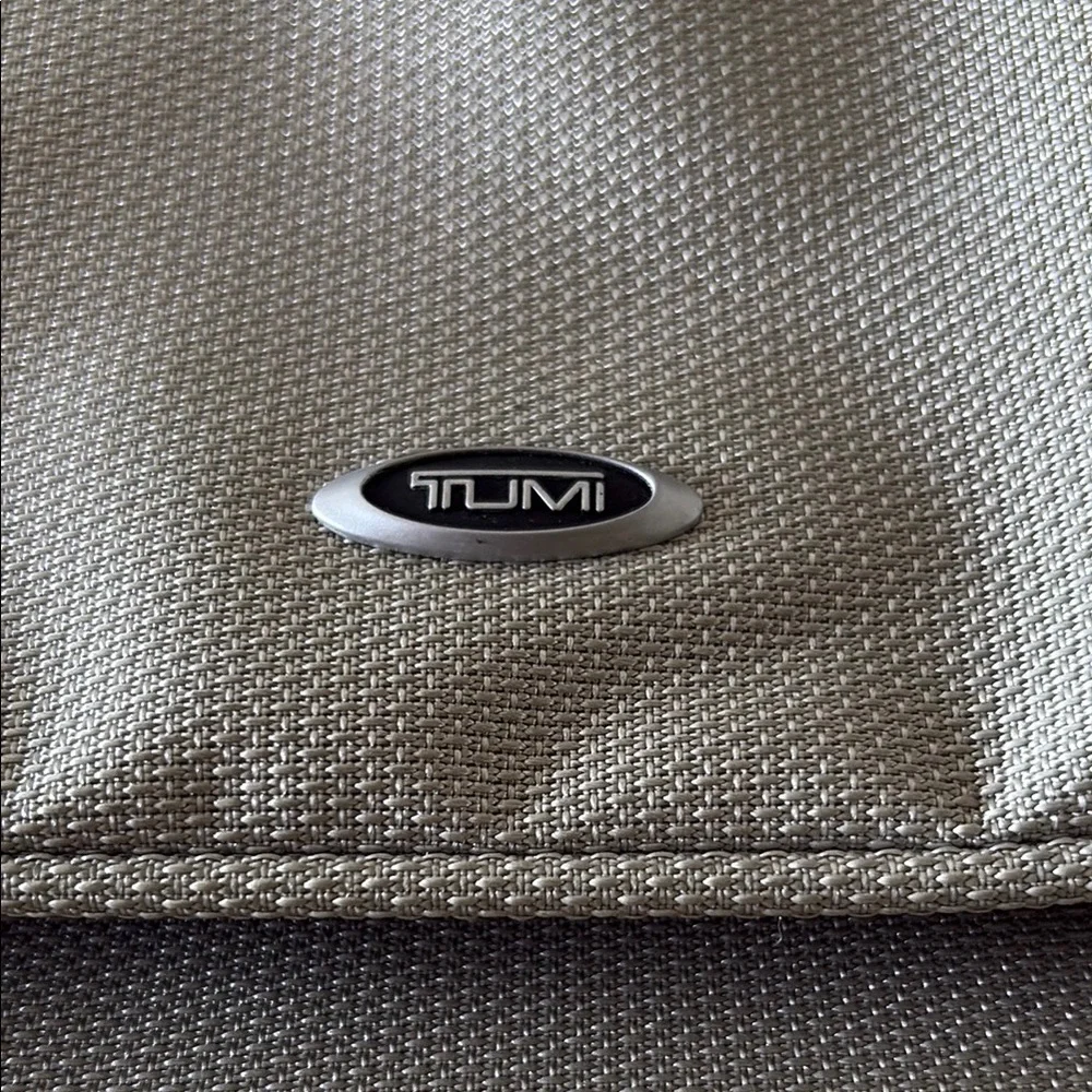 Tumi Gray/Silver Messenger Bag with Modern Design and Durable Material